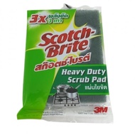 Scotch-Brite แผ่นใยขัดสก๊อต ไบรท์ ขนาด 82mm.x114mm. สีเขียว