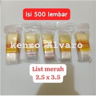 2X3 PLASTIC CLIPS 5 PACKS CONTAINS 500 SHEETS ZIPLOCK/S