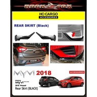 PERODUA MYVI 2018 - 2021 Rear Skirt With Paint - Piano Shining Black Color