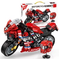 Best-selling Lego Relay blog, BMW Kawasaki Ducatimo Motorcycle, supplementary toys for boys' education.