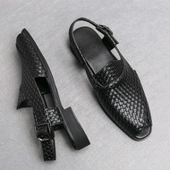 <APUNs>New Summer Fashion Men's Leather Gladiator Sandal Formal Design Beach Shoes Back Straps Breat