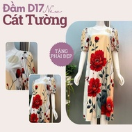 Đầm trung niên mềm mát mịn quà tặng bà tặng mẹ đầm D17 - Thời trang Cát Tường