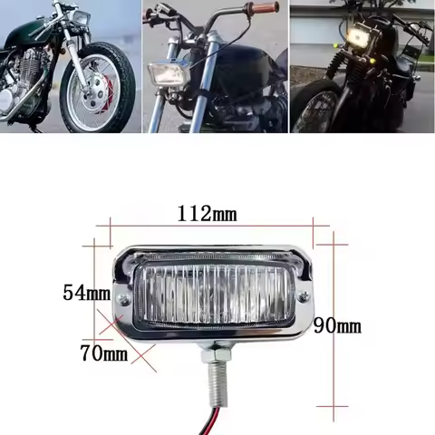 1PCS or 2PCS Motorcycle Square Halogen Headlight Fit For Honda Harley Chopper Cafe Racer Dyna Sports