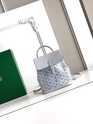 GOYARD 戈雅 Alpin Mini 白藍色 Goyardine 背囊
