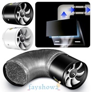 FAYSHOW2 Exhaust Fan, Pipe Toilet Air Ventilation Mute Exhaust Fan, Multifunctional Super Suction Black White 4'' 6'' Ceiling Booster Household Kitchen