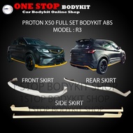 PROTON X50 R3 FULL SET BODYKIT ABS FRONT SKIRT SIDE SKIRT REAR SKIRT UNPAINT