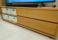 Muji Wooden TV Cabinet with Storage and Drawers 無印 電視櫃