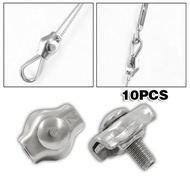 10pcs Pengait Kawat Seling Stainless Penjepit Seling Wire Rope Clip Baja Kabel Seling Sling M2