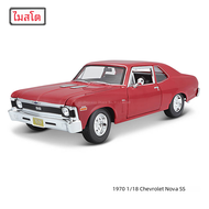 รถ1:18 1970 Chevrolet Nova SS Coupe สีแดงรถคลาสสิกโมเดลรถยนต์อัลลอยด์การหล่อแบบคงที่รูปแบบการหล่อแบบคงที่ของขวัญของเล่น
