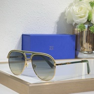 6YI7 ZILL * Toad Frame Sunglasses Female Fashion Metal Sunglasses Trendy Male ZI80135