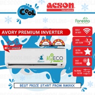 Acson AVORY Premium Inverter Air Conditioner  R32  – WiFi 1hp, 1.5hp, 2hp, 2.5hp