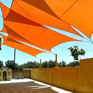 Orange Sun Shade Sail Waterproof 420D Oxford Cloth Canopy Fabric for Outdoor Swmming Pool Cover