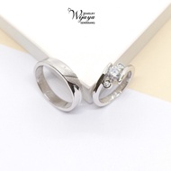 cincin emas putih custom single atau couple