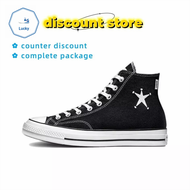 LSS Counter In Stock Stussy x Converse Chuck Taylor All Star 70s A01765C Men's and Women's Canvas Shoes