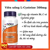 [Date 2/31] L-cysteine Now 500mg acne reduction, skin, nail, and hair care pills - Shop Songna