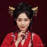 Antique Flower Silk Show Hanfu Ready Stock Foot Silver Four-Leaf Clover Hairpin Hairpin Generation H