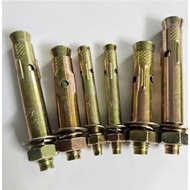 Iron bolts, iron expansion bolts, steel expansion bolts 6mm, 8mm, 10mm, 12mm lengths from 6cm to 12c