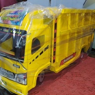 mainan truk oleng kayu jumbo 52cm miniatur truk oleng