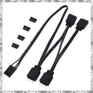 [D E O K] 1 to 4 ARGB Splitter Extension Cable Connect to 5V 3-Pin ARGB for  Commander Core and ICUE