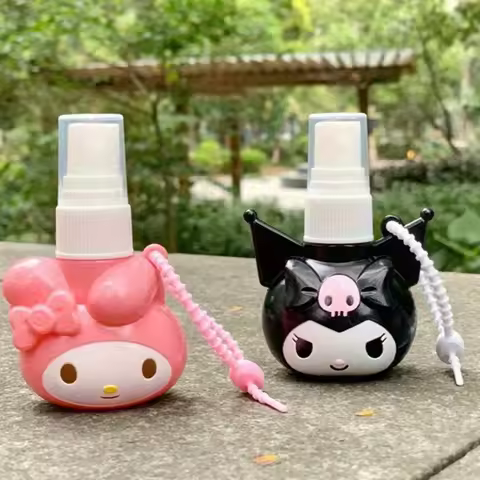 Kawaii Pink Hello Kitty Pressing Empty Bottle Cartoon Head Cute Mister Refillable Cosmetic Sprayer P