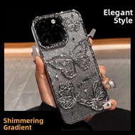 DAIMANG | 3D Plated Glitter Butterfly iPhone 15 Pro Max Case