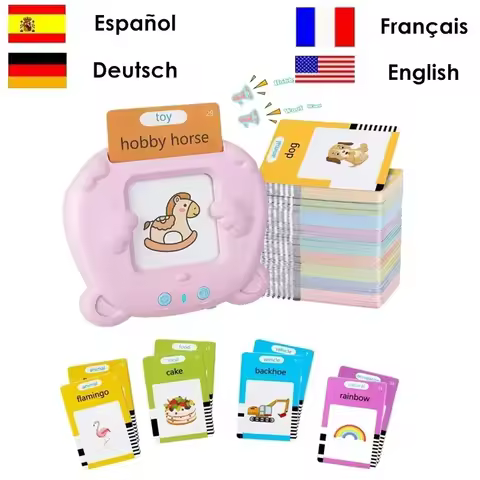 Learning Machine for Kid Talking Flash Cards Kindergarten Kids Language Electronic Audio Book LearnE