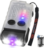 BORUIT V20 LED Small Powerful EDC Flashlight with Clip180 ° Head Swivels1000LM USB C RechargeablePoc