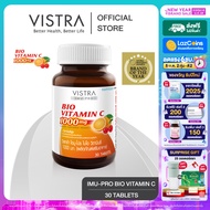 VISTRA BIO Vitamin C 1000 mg. ( 30 Tabs) วิสทร้า ไอมู-โปร ไบโอ วิตามินซี 1000 มก. ( 30 เม็ด )