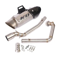 ~51MM Muffler Header Pipe Motorcycle Exhaust System Connect Tube For Suzuki GSX-S150R 125R Stain ☮6