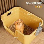 貓砂盆超大號半封閉式大號貓沙盆子特大防外濺巨大緬因貓廁所