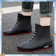 Shimano Waterproof Rain Boots for Men Rubber Shoes Fishing Husband Galoshes PVC Ankle Water Boots Ma