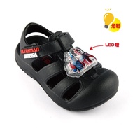 [Shoe Power] ULTRAMAN ULTRAMAN Middle Big Kids LED Light Sandals (UM4647-Black)