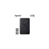 (聊聊享優惠) Apacer宇瞻AC236 4TB USB3.2 Gen1行動硬碟-時尚黑(台灣本島免運費)