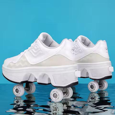 Roller Skate Shoes 2 in 1 Skating Shoes Anti-collision Automatic Walking Shoes Breathable Kick Rolle