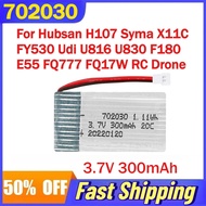 702030 3.7V 300mAh Battery For Hubsan H107 Syma X11C FY530 Udi U816 U830 F180 E55 FQ777 FQ17W RC Dro