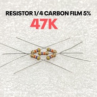 (10 PCS) RESISTOR 1/4W 1/4WATT 47K 47K KILO CF 5% ROHS