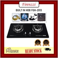 𝐅𝐈𝐑𝐄𝐍𝐙𝐙𝐈 Itali Dapur Gas Kaca High Flame 7.4kW Glass Gas Hob Built In Hob 2 Burner FGH-2013 Gas Cook