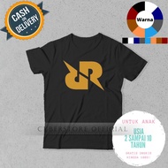 baju kaos anak rrq/kaos anak logo rrq murah terbaru trend (bahan pe) - maroon tua l