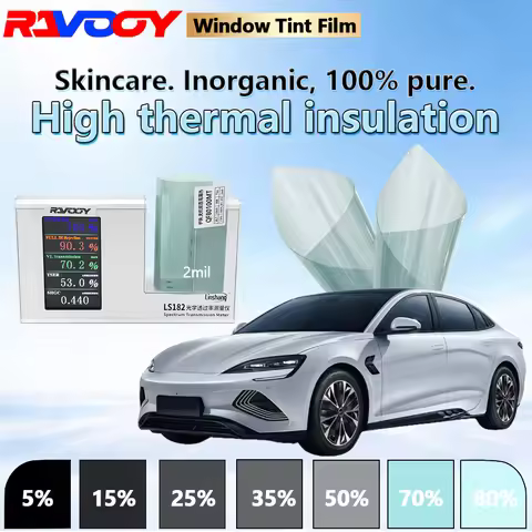 RAVOOY QF80100MT Series Nano Ceramic Automotive Window Film 2mil 70.2% VLT High Thermal Insulation U