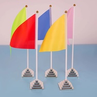 Silver Pyramid No. 8 Small Red Flag Small Bunting Table Flag Pennant Table Flag Desktop Decoration F