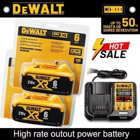100% Genuine Dewalt 20V 6AH Battery, Rechargeable Lithium Ion Battery, Dewalt DCB200DCBL722/DCL050/D