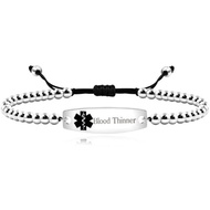 Uloveido  Alert ID Bracelet Laser Engraved Epilepsy Adjustable Wristband for Women Emergency First A