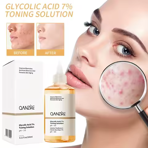 240ML Glycolic Acid 7% Exfoliating Toner Toning Solution Shrink Pores Repair Facial Oil Mild Exfolia