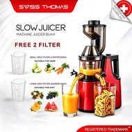 SWISS THOMAS Screenless Filter Free Slow Juicer Juice Extractor Mesin Jus