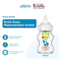 Dr. Brown's 2oz 5oz Glass Wide-Neck Options+ Deco Bottle Glass Milk Bottle/ Baby Milk Bottle/