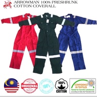 ARROWMAN SAFETY COVERALL # BAJU KERJA COVERALL # 💯 PRESHRUNK COTTON # READY STOCK