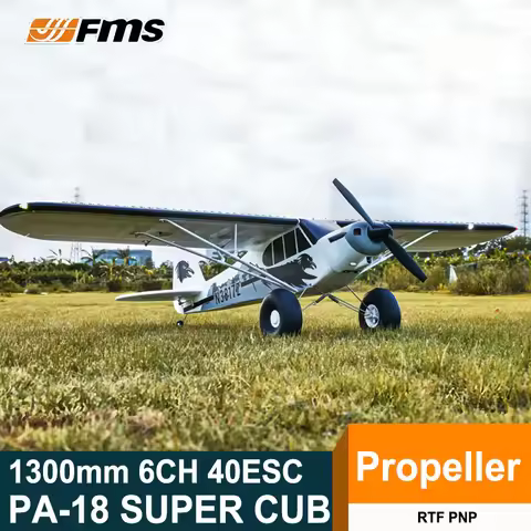 FMS Remote Control Model Plane 1300MM 1.3M PA-18 J3 Piper Super Cub RC Airplane PNP Trainer Electric
