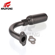 New Black Muffler Exhaust Pipe For 49cc 60cc 66cc 80cc 100cc 2 Stroke Electric Bike Motorcycle Exhau