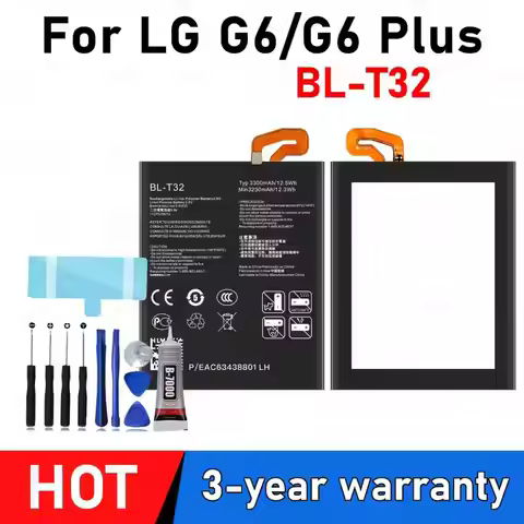 Original BL-T32 3300mAh Battery For LG G6 G600L G600S G600K G600V H871 H872 H873 LS993 US997 VS988 T