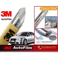 Kaca film 3M silver / kaca film mobil 3M croome / kaca film auto film